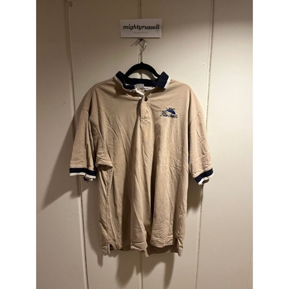 Angels Men's Tan and Cream T-shirt